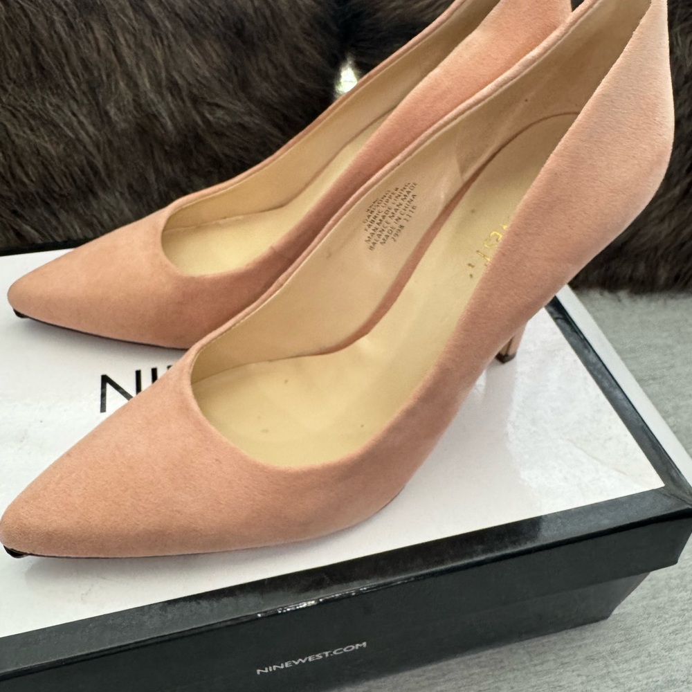 Nine West Pink Heels Elegant Suede Pumps - only TODAY